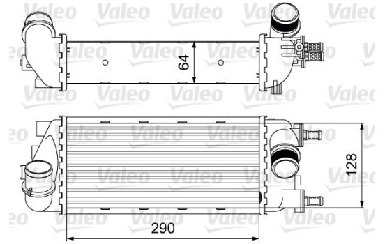 Intercooler, charge air cooler 818585 Valeo