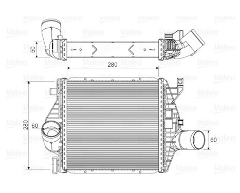 Intercooler, charge air cooler 818590 Valeo