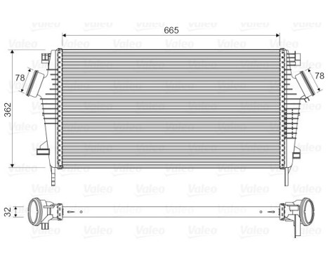 Intercooler, charge air cooler 818603 Valeo
