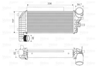 Intercooler, charge air cooler 818604 Valeo