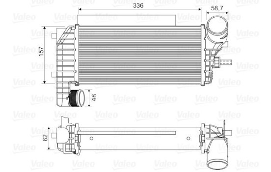 Intercooler, charge air cooler 818604 Valeo