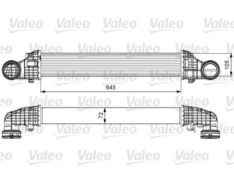 Intercooler, charge air cooler 818606 Valeo