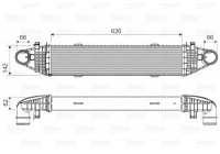 Intercooler, charge air cooler 818617 Valeo