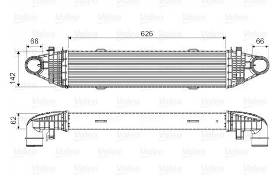 Intercooler, charge air cooler 818617 Valeo