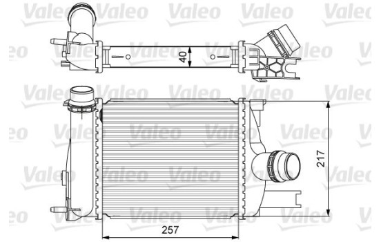 Intercooler, charge air cooler 818622 Valeo