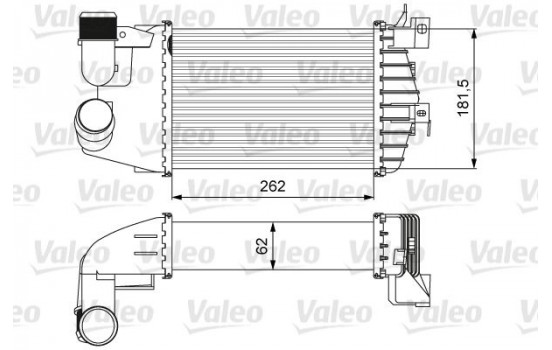 Intercooler, charge air cooler 818627 Valeo