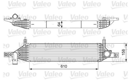 Intercooler, charge air cooler 818633 Valeo