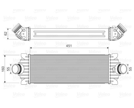 Intercooler, charge air cooler 818644 Valeo