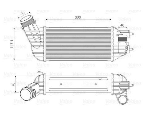 Intercooler, charge air cooler 818652 Valeo