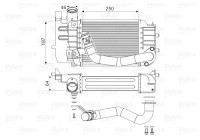 Intercooler, charge air cooler 818655 Valeo