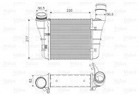 Intercooler, charge air cooler 818669 Valeo