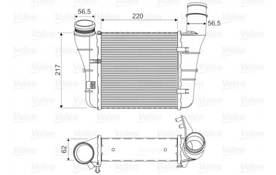 Intercooler, charge air cooler 818669 Valeo