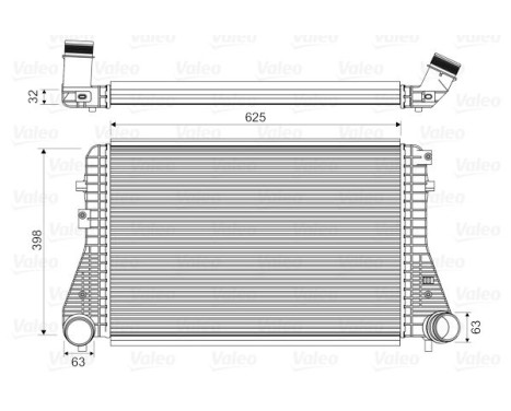 Intercooler, charge air cooler 818674 Valeo