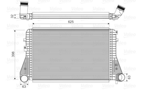 Intercooler, charge air cooler 818674 Valeo