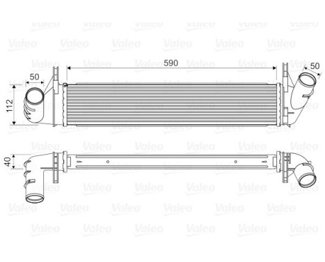 Intercooler, charge air cooler 818678 Valeo