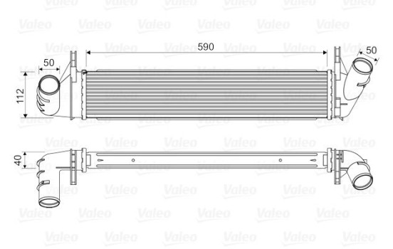 Intercooler, charge air cooler 818678 Valeo