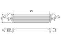Intercooler, charge air cooler 818681 Valeo