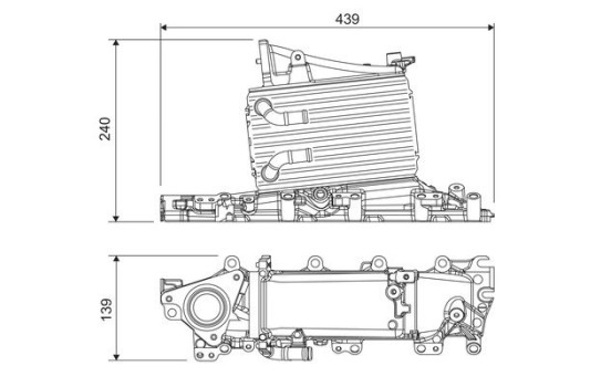 Intercooler, charge air cooler 818683 Valeo