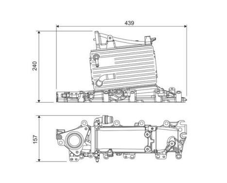 Intercooler, charge air cooler 818684 Valeo
