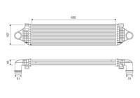 Intercooler, charge air cooler 818689 Valeo