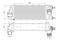 Intercooler, charge air cooler 818695 Valeo