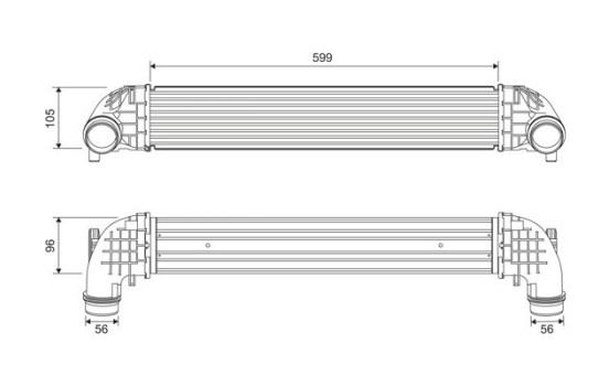 Intercooler, charge air cooler 818698 Valeo