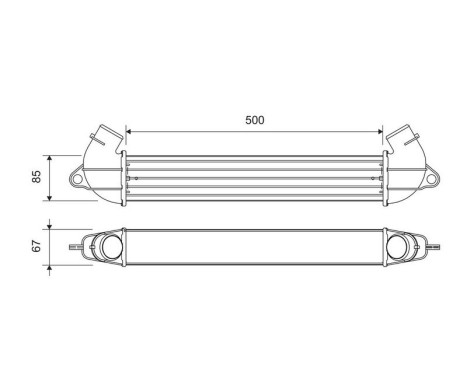 Intercooler, charge air cooler 818712 Valeo