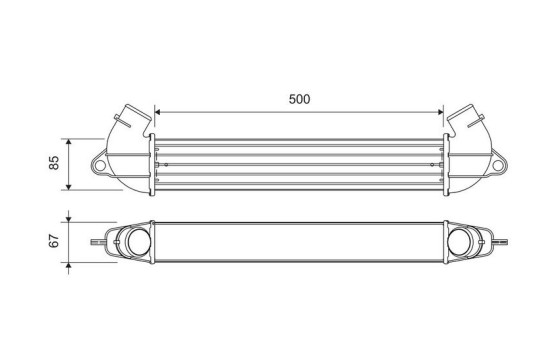 Intercooler, charge air cooler 818712 Valeo