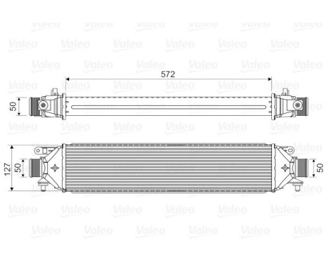 Intercooler, charge air cooler 818824 Valeo