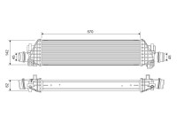 Intercooler, charge air cooler 822904 Valeo