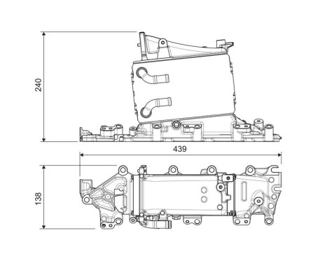 Intercooler, charge air cooler 822935 Valeo