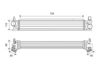 Intercooler, charge air cooler 822945 Valeo