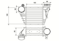 Intercooler, charge air cooler 822952 Valeo