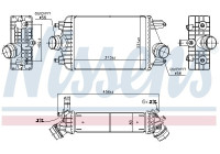 Intercooler, charge air cooler 961303 Nissens