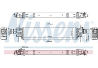 Intercooler, charge air cooler 961319 Nissens