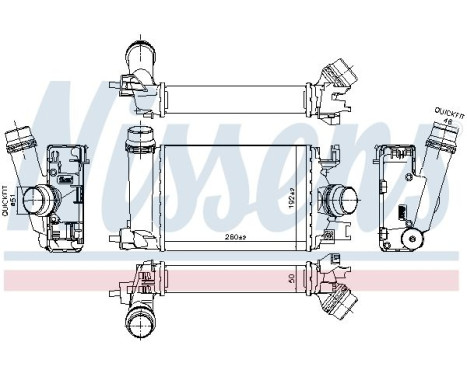 Intercooler, charge air cooler 961359 Nissens, Image 5