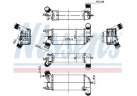 Intercooler, charge air cooler 961360 Nissens