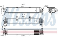 Intercooler, charge air cooler 961402 Nissens