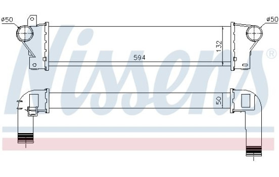 Intercooler, charge air cooler 961425 Nissens, Image 6