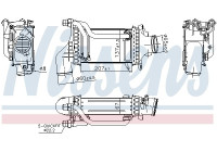 Intercooler, charge air cooler 961455 Nissens