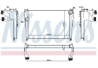 Intercooler, charge air cooler 961567 Nissens