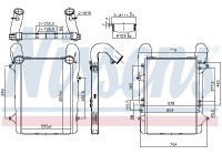 Intercooler, charge air cooler 961579 Nissens