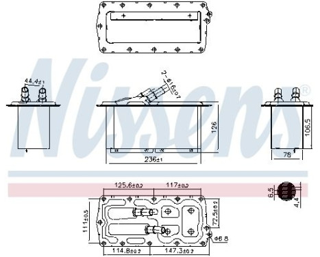 Intercooler, charge air cooler 96158 Nissens