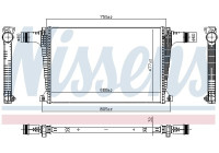 Intercooler, charge air cooler 961594 Nissens
