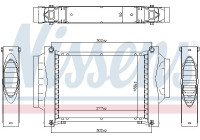 Intercooler, charge air cooler 961604 Nissens