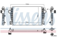 Intercooler, charge air cooler 96258 Nissens