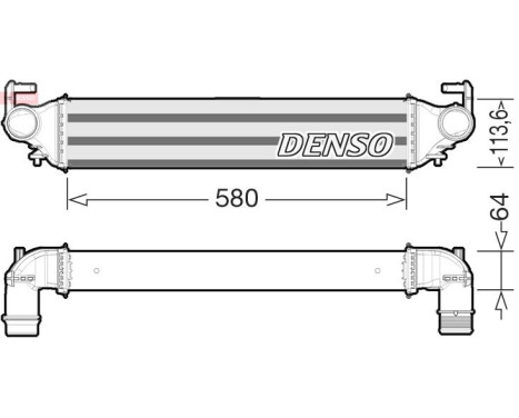 Intercooler, charge air cooler DIT09117 Denso