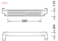 Intercooler, charge air cooler DIT09118 Denso