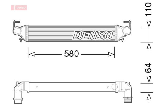 Intercooler, charge air cooler DIT09118 Denso