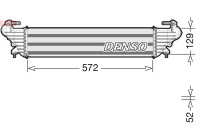 Intercooler, charge air cooler DIT09121 Denso